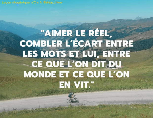 photo cycliste paysage avec citation
